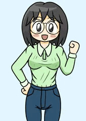 眼鏡なオリキャラ（241101）（眼鏡なし差分あり）