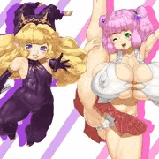 つるぺた悪魔っ娘女児と淫乱爆乳元気っ娘