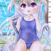 夏を満喫する猫