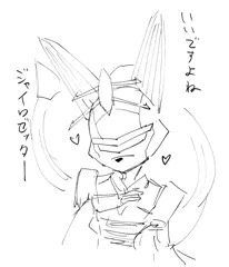 ツイッターのタグ企画で描いたロボ娘ほかの落書き