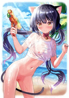 夏の猫耳ちゃん