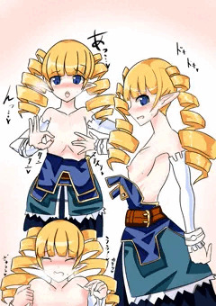 自分の乳首をいじめるアーチャー