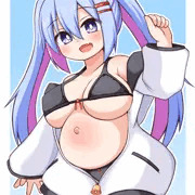 ボテ腹水着パーカー