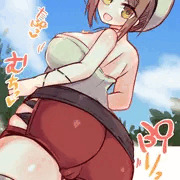 ふともも錬金術師のむちむちホットパンツお漏らし