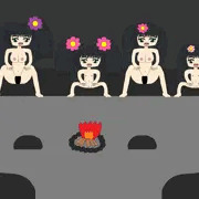 みんなで洞窟暮らし