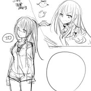 [落書き]黒髪ロングJK退魔剣士モノ　二話＋IF