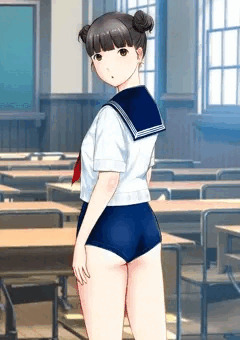 お団子の女の子