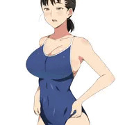 地味顔巨乳　スクール水着