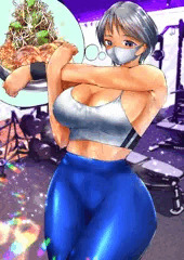 ✨💪🍜筋トレ中、ラーメンのことしか考えてない女の子🍜💪✨