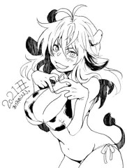 にょた紅蓮ちゃんに牛柄ビキニ