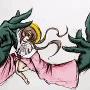 異形デカ腕月読のアイちゃん先輩と化物味強めのアレンジ差分