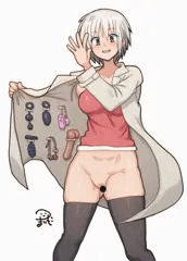 ウルフカット白衣黒タイツ系