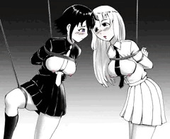 Dark girl and White girl