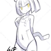 ねこみみちゃんスク水＋巨乳化