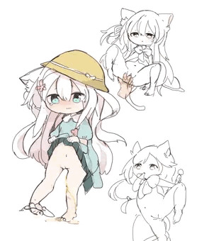 6さいぐらいのけもみみのおんなのこ