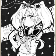 島風の服ルリルリ色紙