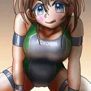 またがり競泳水着さん