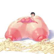 超乳娘ちゃん　おっぱい超巨大化if（skeb依頼）