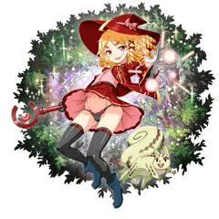 スカートが翻りチラリと映るパンツの魔法