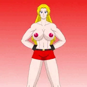 上のみ裸のクリス