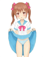 セーラー服と縞パン