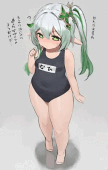 スク水もちもちナヒーダ(+すっぽんぽん差分)