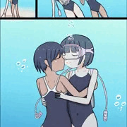 海の中でキス