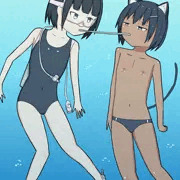 猫耳日焼け少年にホースで息継ぎ・・・