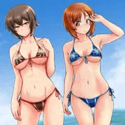 大洗水着と黒森峰水着とさぶーん