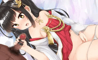 長門の艶やかな黒髪を楽しむ