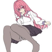 （ラフ）ピンク髪×セーラー服