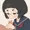 丸眼鏡の子