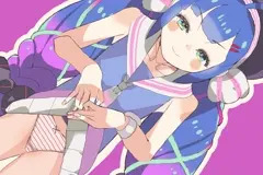 スカートをひらひらさせて挑発するウナガキ