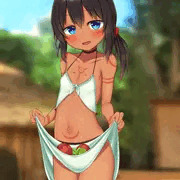 果実売りの部族娘