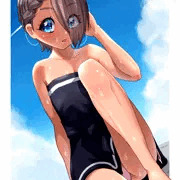 褐色貧乳ワンピース生足紐パンエロカワオリジナルっ子