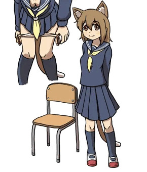 猫耳椅子開脚