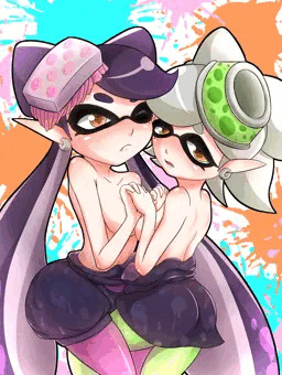 半脱ぎ海産物娘