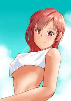夏の終わりの下乳