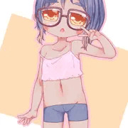 眼鏡キャミスパッツ褐色ジト目ロリ！