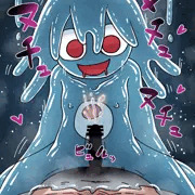 スライム娘の騎乗位+コア責め