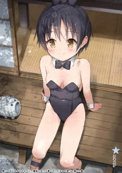 バニーガールが気に入っちゃって家でも着てる女の子の絵です。