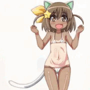 にゃあ魅惑の日焼け跡マイクロビキニにゃす