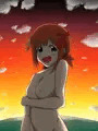 夕日の海