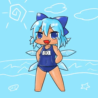 日焼けしたチルノ