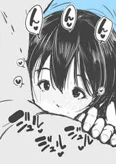 【気まぐれイラスト】男の股にうずくまって
