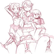 放置絵（スケベ3姉妹）