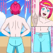 凱阿地魁のキュートマザーサーフパンツ