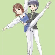 学生服風のパ・ド・ドゥ