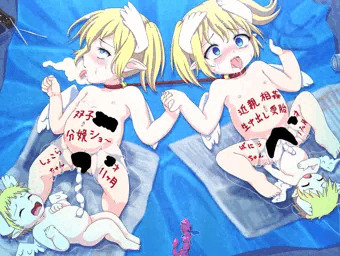 【ﾘｸ絵】出産ツイン天使