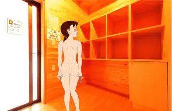 視姦によってお尻が揺れ動くしずかちゃん(笑)
